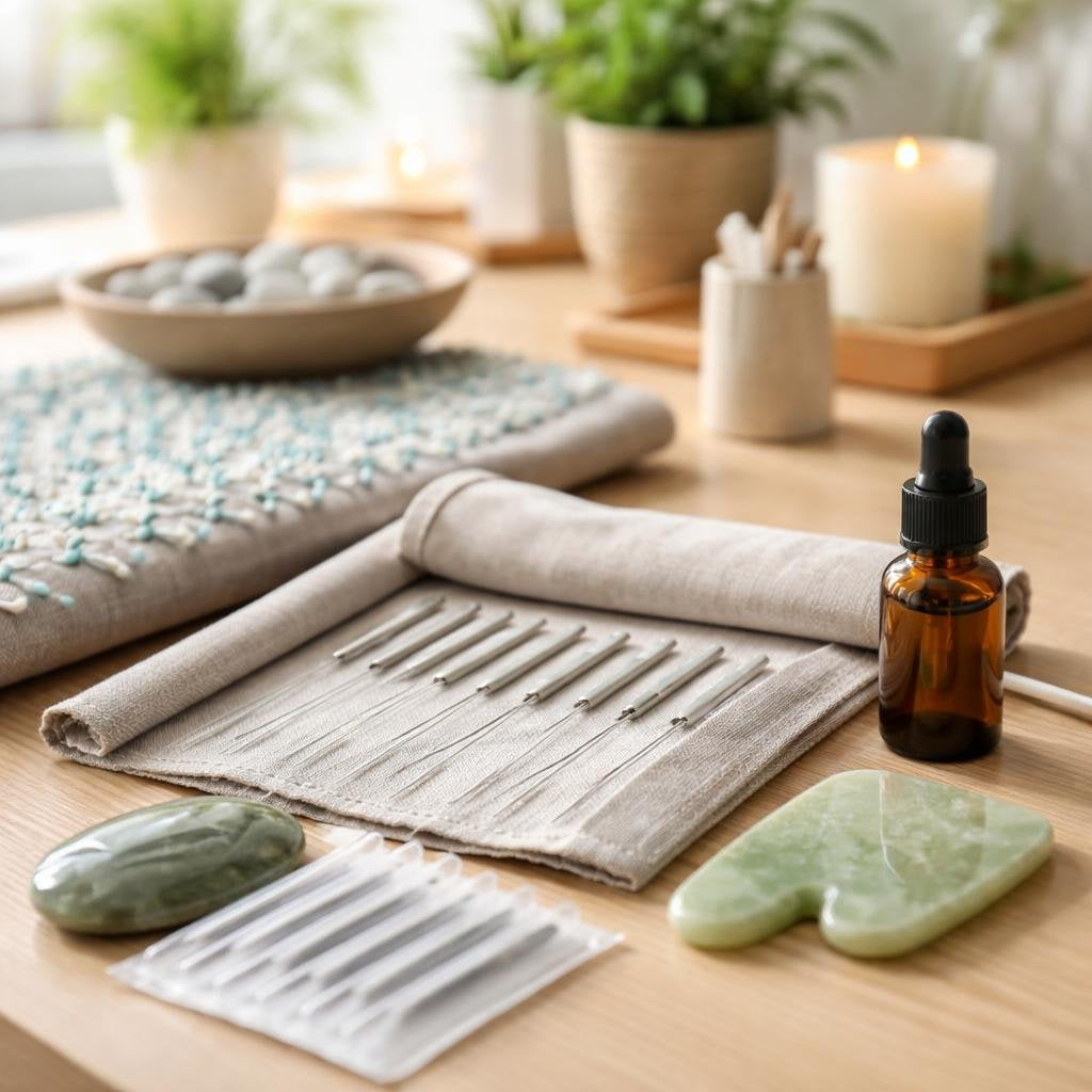 Acupuncture supplies with practical aftercare essentials