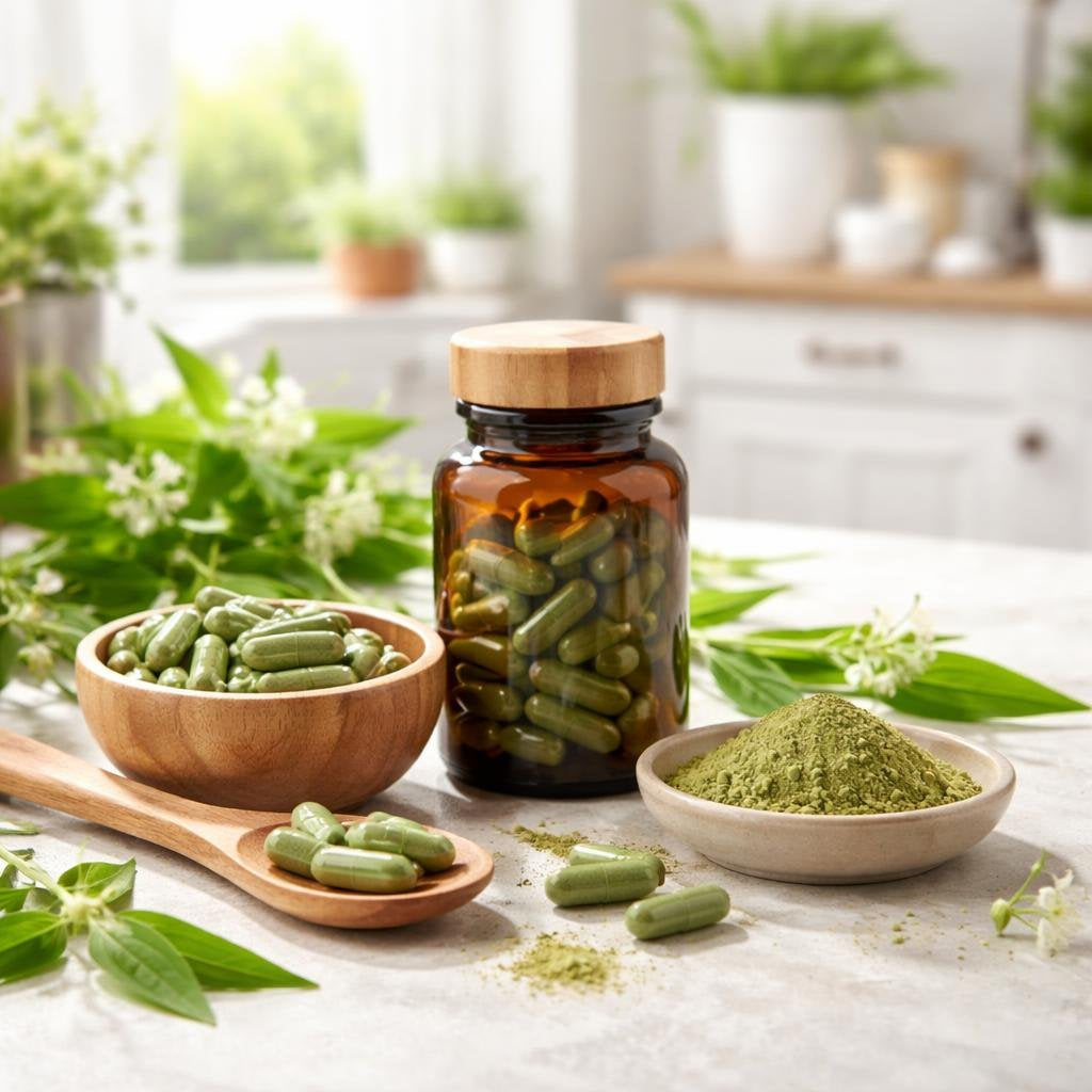Andrographis paniculata capsules with andrographolide standardisation