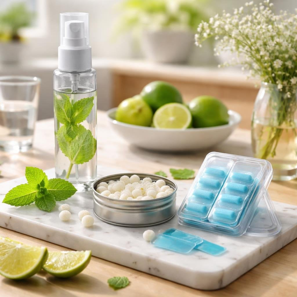 Breath fresheners: mints, tablets and mouth spray