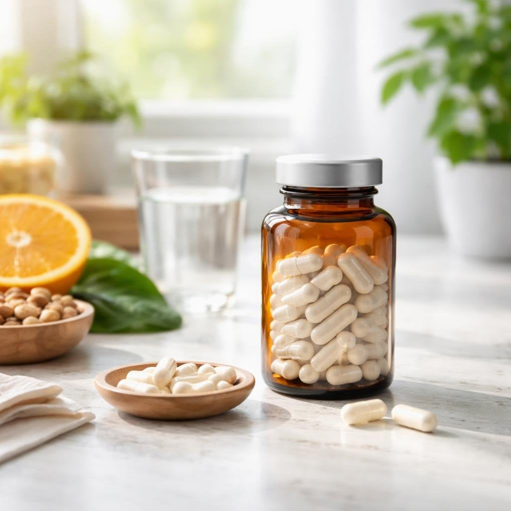 Chromium mineral supplement capsules for everyday wellness routine
