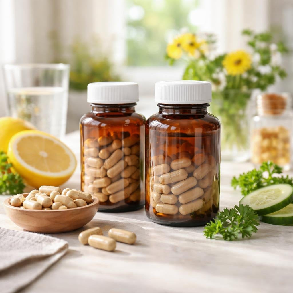 Herbal diuretic support capsules for fluid balance