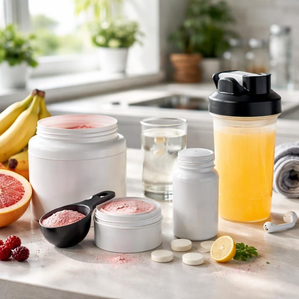 Endurance and energy sports nutrition supplements collection