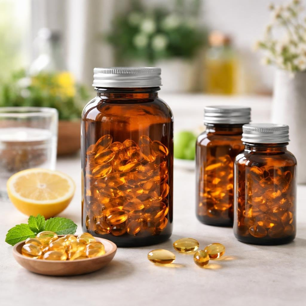 EPA fish oil softgels and capsules for omega-3 intake