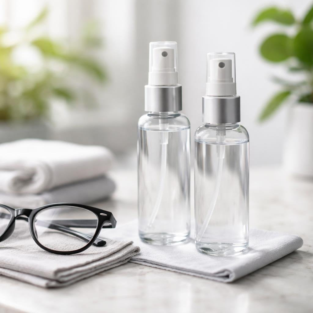 Lens cleaning fluid spray for spectacles and sunglasses
