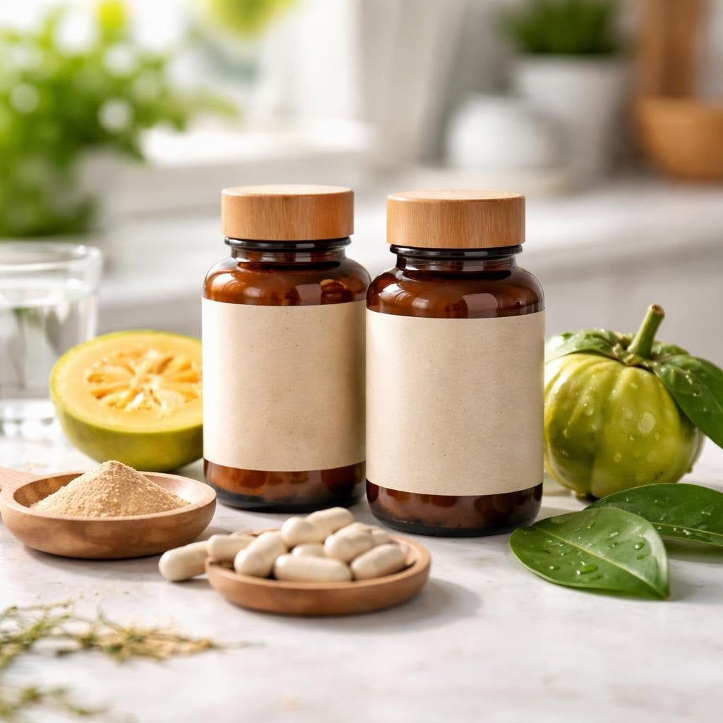 Garcinia cambogia herbal capsules and blends selection