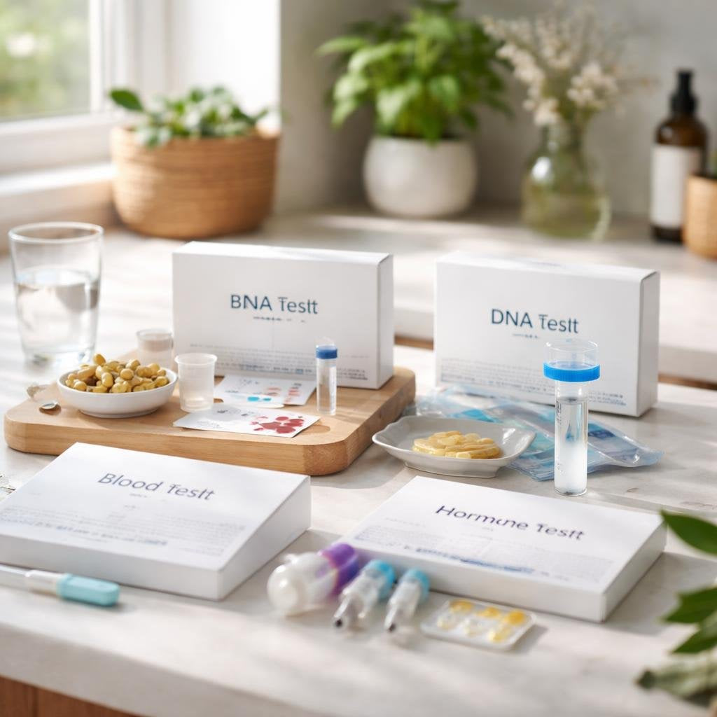 Assorted home health testing kits for private screening