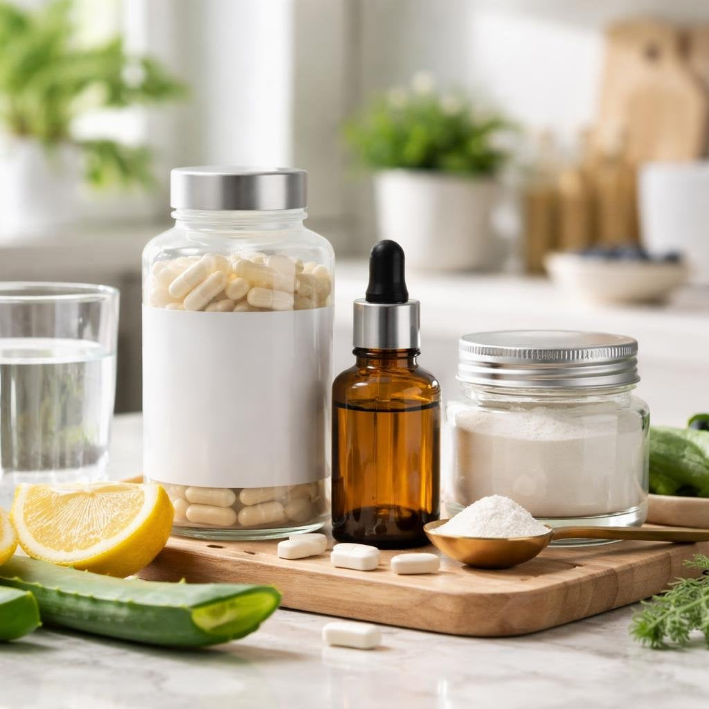 Hyaluronic acid capsules for skin and joint support