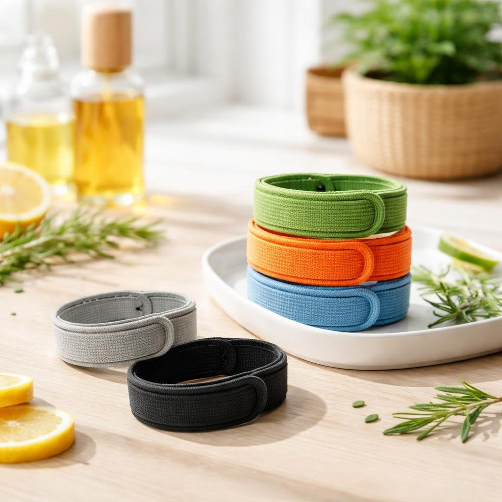 Wearable insect repellent wristbands for camping and travel