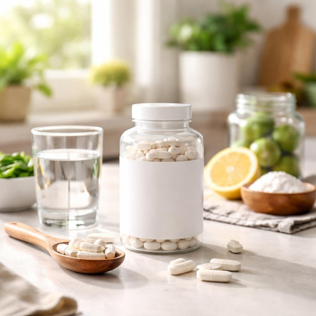L-arginine capsules and powder supplement range