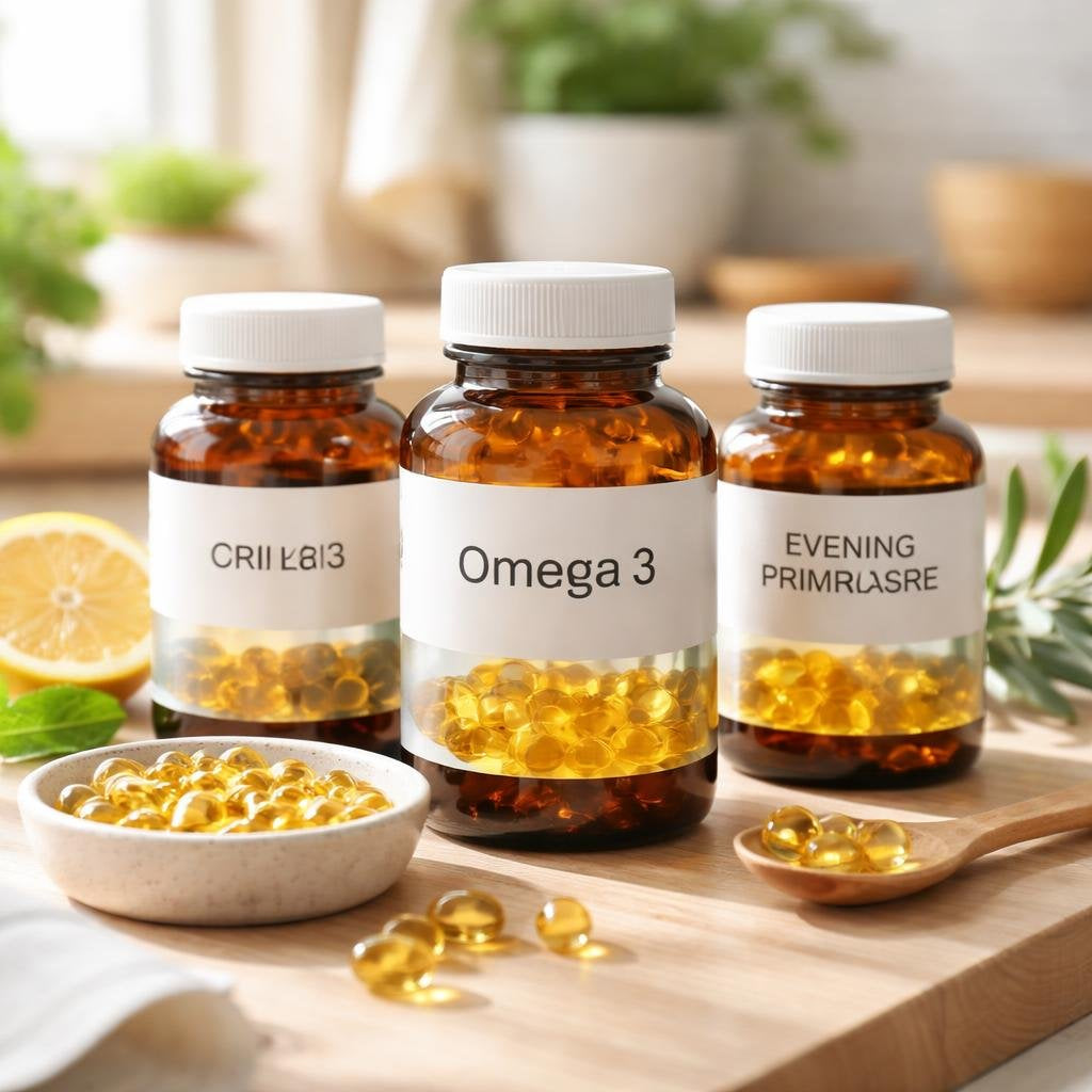 Omega-3 fish oil softgels for lipid nutrition support