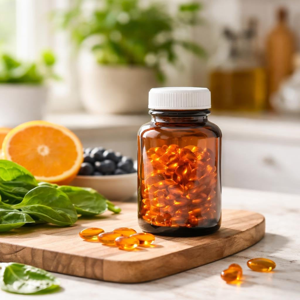 Lutein supplement capsules for daily eye nutrition