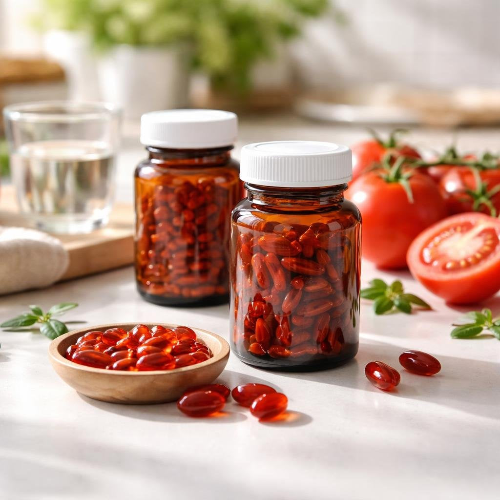 Lycopene capsules and softgels for antioxidant support