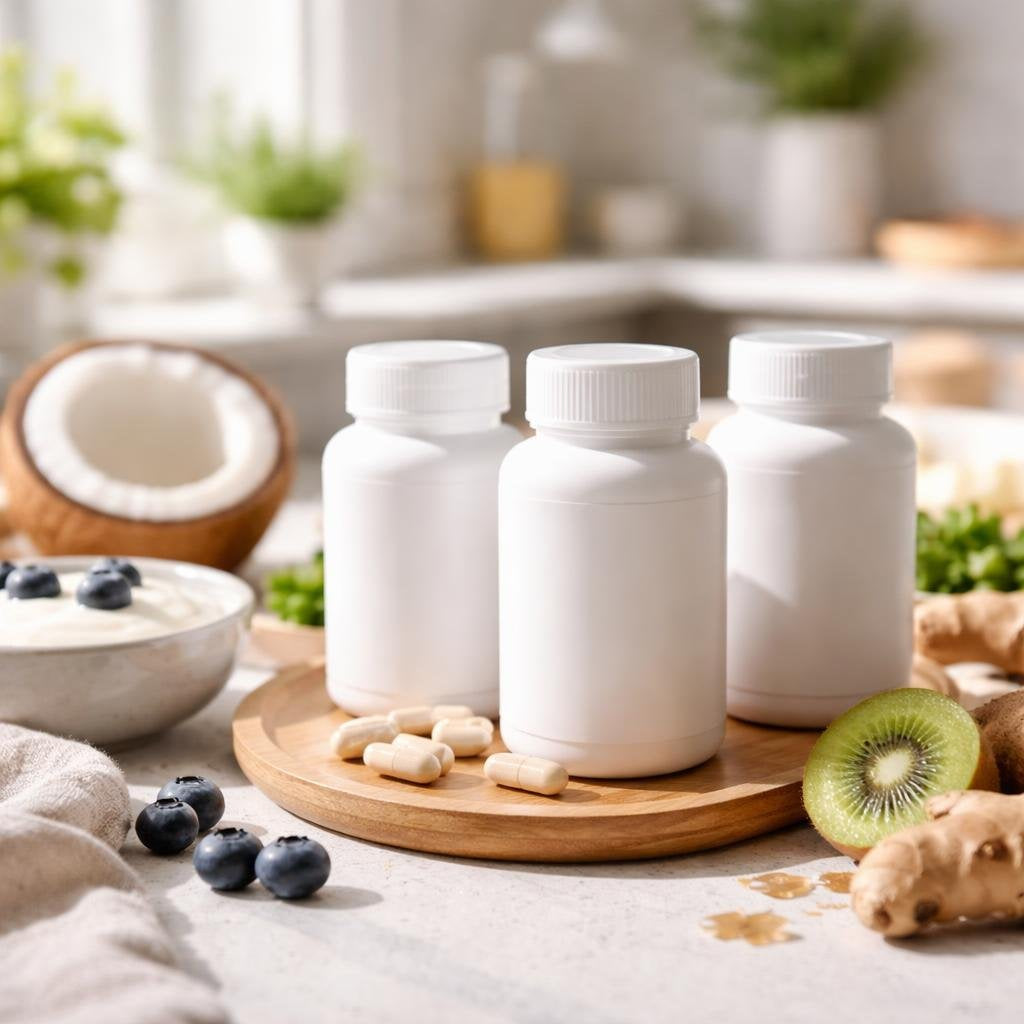 Probiotic supplements for daily digestive and microbiome support