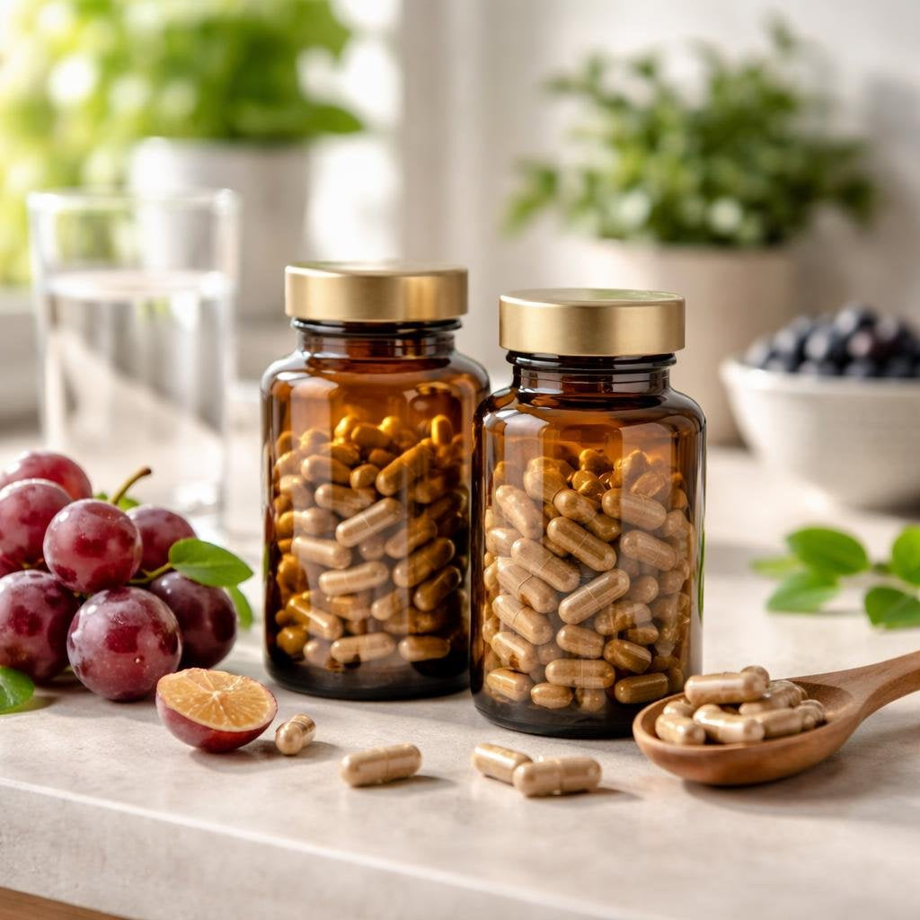 Resveratrol capsules for everyday antioxidant support