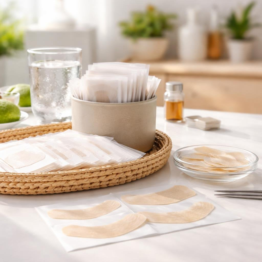 Chin strips for reducing snoring and mouth breathing