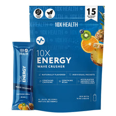 10X Health Energy Wave Crusher tropical punch bottle for sustained energy