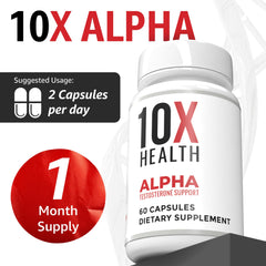 10X Health System Alpha packaging layout for easy shopping.