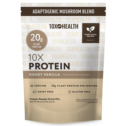 10X Health System vegan protein powder bottle for plant-based protein support.