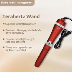 Portable 11.0 Terahertz Therapy Wand ideal for home, office, or travel.