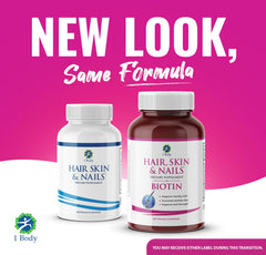 1body ingredients label close-up highlights the vitamin blend behind skin and nail wellness.