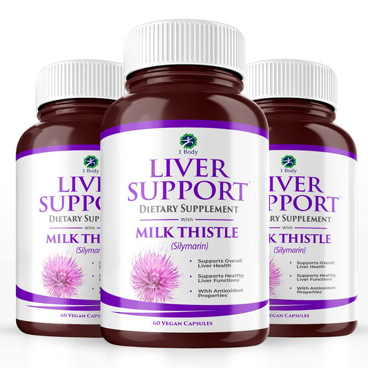1Body Liver Cleanse bottle front for daily liver support and detox