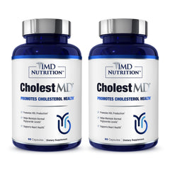 1MD Nutrition CholestMD olive leaf bottle with antioxidant-rich formula for daily wellness.