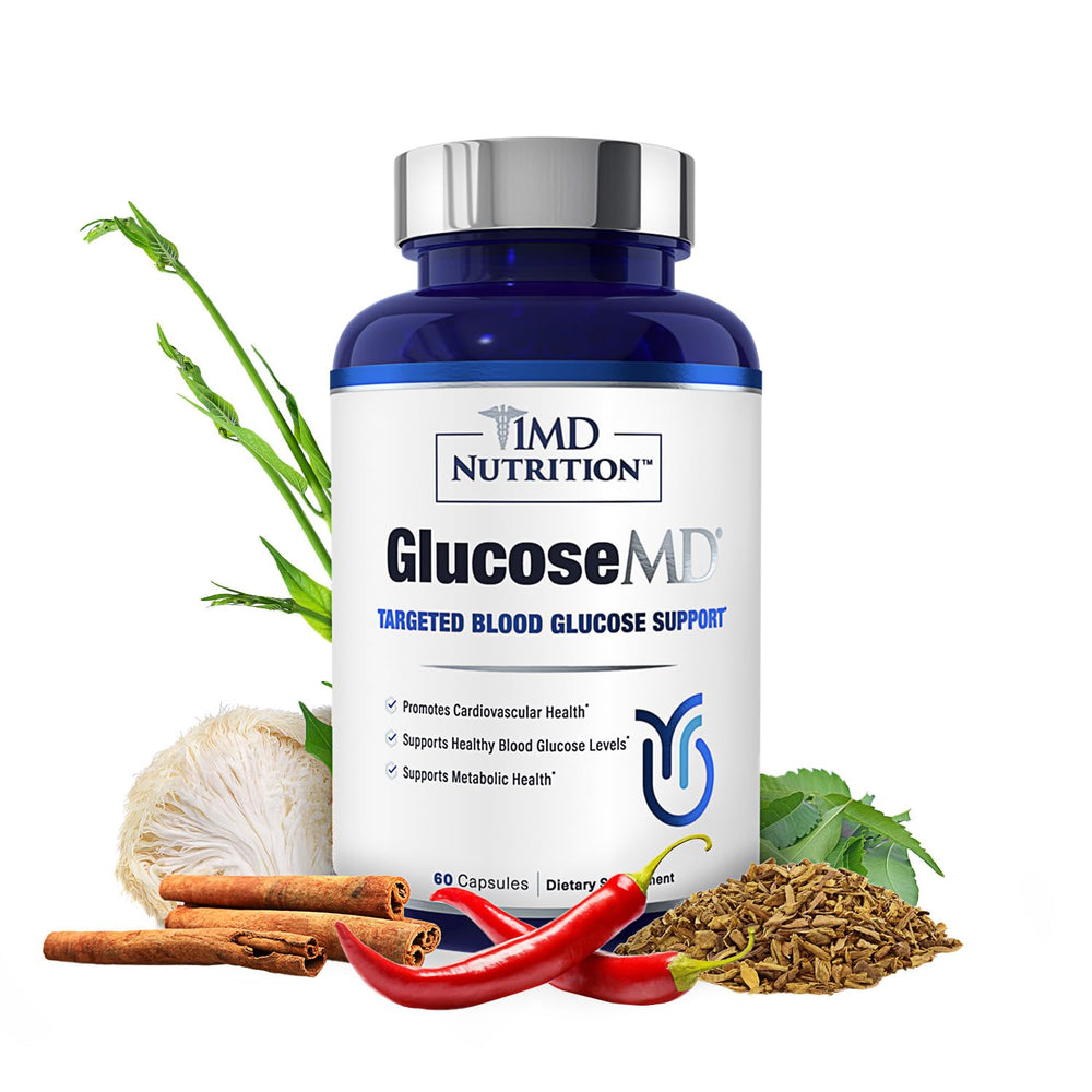 1MD Nutrition Cinnamon bark 10:1 water extract bottle supports potential glucose balance