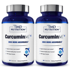 1MD Nutrition CurcuminMD Plus bottle front highlighting a turmeric-based formula for joint support.