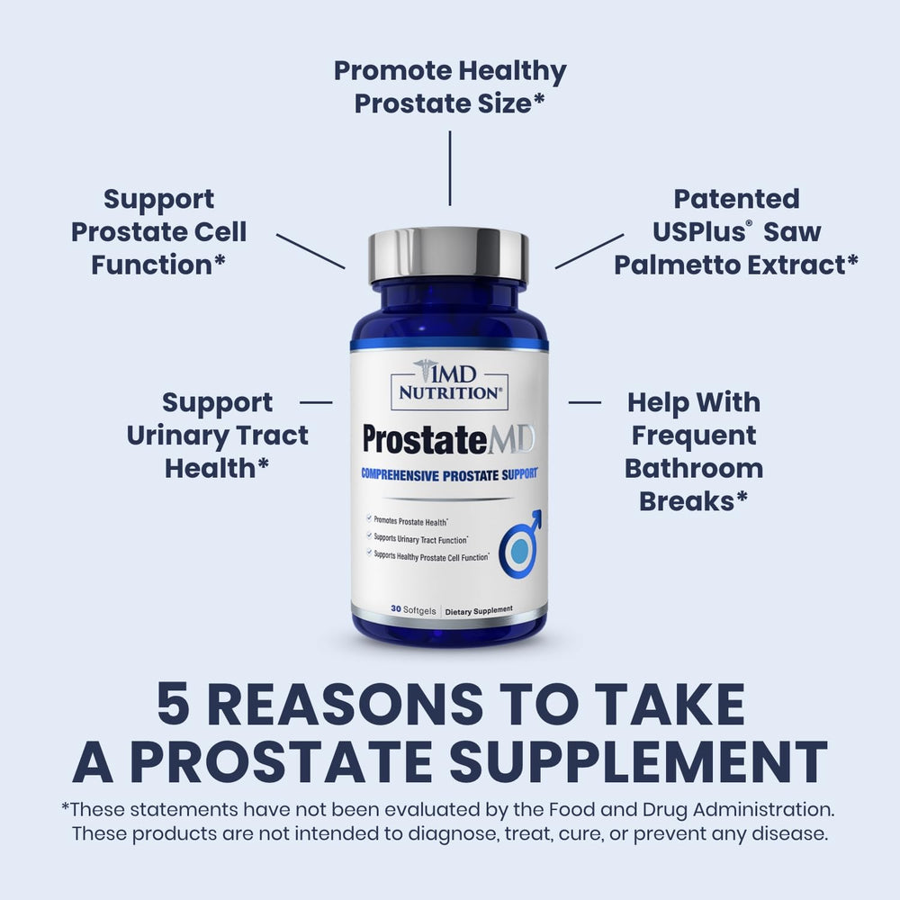 ProstateMD bottle on nightstand suggesting nighttime urinary support
