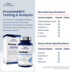 ProstateMD label close-up highlighting saw palmetto ingredients