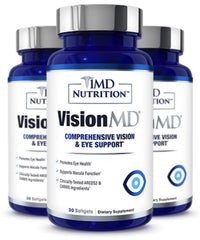 1MD VisionMD Carmis bottle for daily eye health with lutein and zeaxanthin.