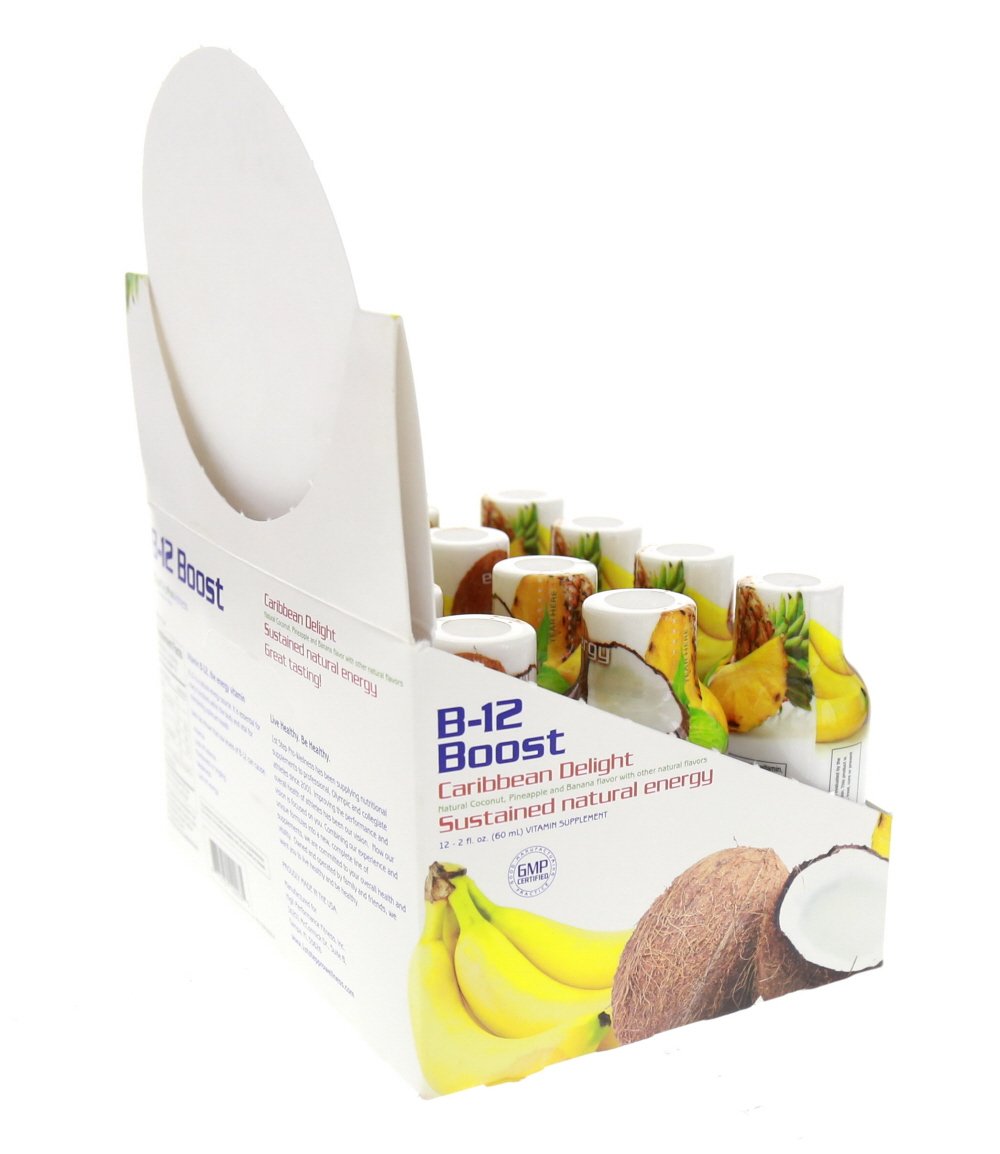 Bottle being poured from 1ST STEP B-12 Boost for easy dosage