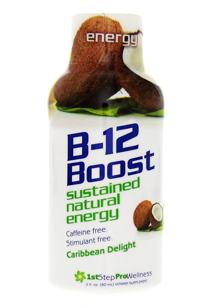 Multiple 1ST STEP B-12 Boost bottles aligned for the multi-pack