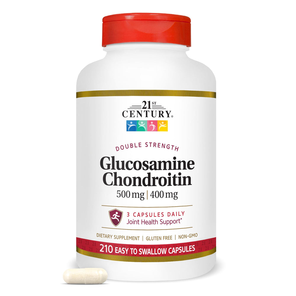 21st Century Glucosamine Chondroitin double-strength bottle front for joint support during daily activities