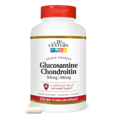 21st Century Glucosamine Chondroitin double-strength bottle front for joint support during daily activities