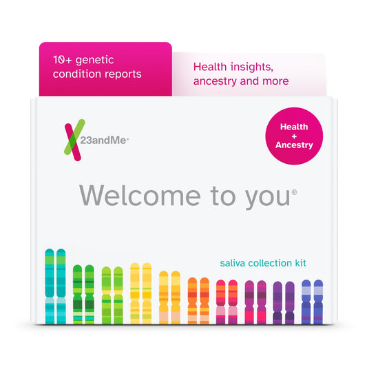 23andMe kit-delivery-box: convenient at-home testing packaging for a simple start.