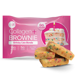 321glo collagen brownie gluten-free serving, protein-rich snack for busy days