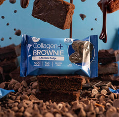 321glo Collagen Protein Brownie low-sugar ingredients panel signals mindful indulgence for sugar-conscious snacking.