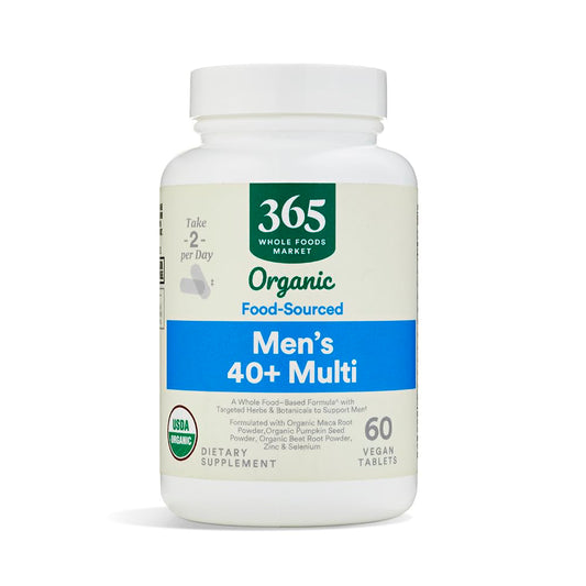 365 by Whole Foods Market vitamin multi mens 40 plus bottle front supports daily energy and immune health