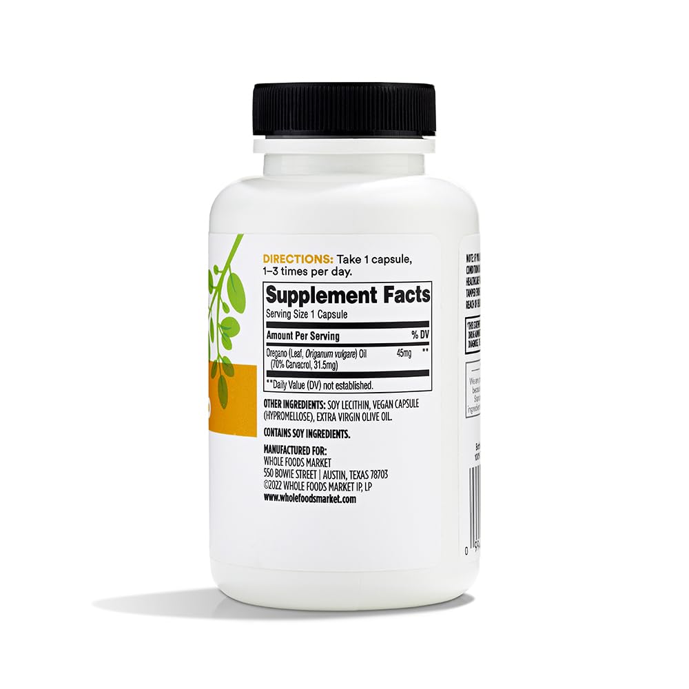 365 by Whole Foods Market Oil of Oregano capsules, vegan softgels for easy daily use