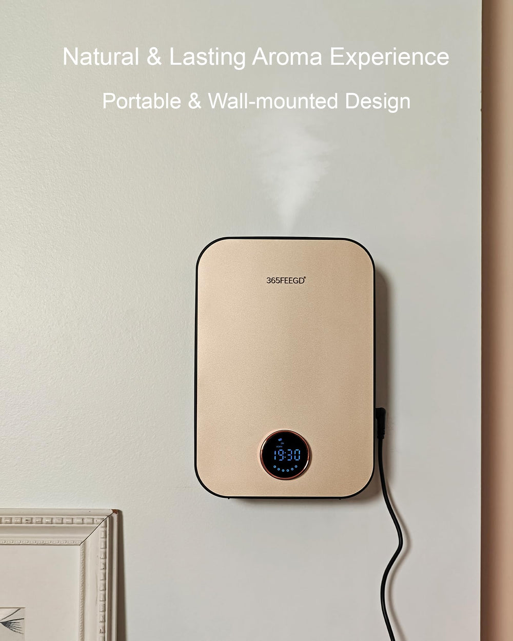 365FEEGD Diffuser wall-mount or tabletop setup for flexible placement.