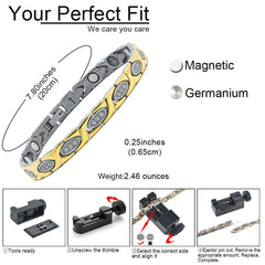 38 Elegant Titanium Magnetic Bracelet gift box packaging, ready for gifting.