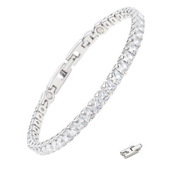 38 Elegant Zircon Magnetic Bracelet for Women front view shows sleek stainless design for daily wear