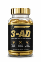 3-AD Black Series bottle front showcases premium packaging for strength support.