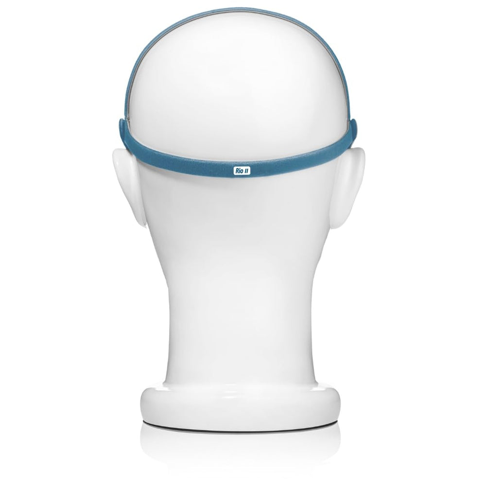 3B Medical Rio II headgear in a single-size design for universal fit and easy setup.