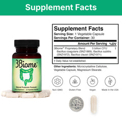 3Biome bottle on shelf ready for everyday gut support.