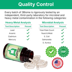 Lifestyle scene with 3Biome suggesting discreet daily gut balance in routines.
