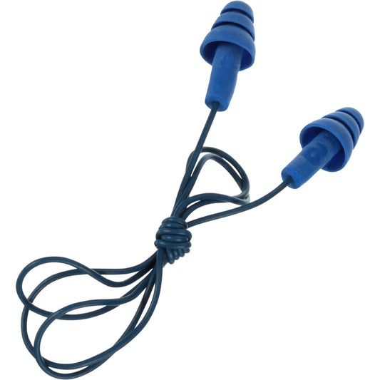 3M E-A-R UltraFit ear plugs with premolded triple-flange design for quick, comfortable insertion
