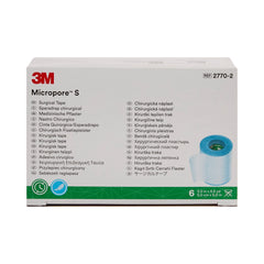Close-up of 3M Micropore tape with skin-friendly adhesion.