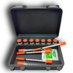 3ml Vial Storage Case open compartment keeps syringes and wipes organized